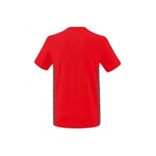 Erima Leisure T-shirt Essential Team - soft cotton blend, classic cut - red/grey Men